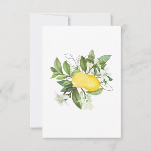 ボホレモンズウォーターカラーフローラ結婚グリーンズ 出欠カード (裏面)