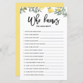 ボホレモン誰が赤ちゃんシャワー最高のゲーム母を知る (正面/裏面)