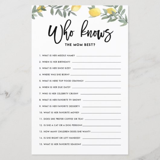 ボホレモン誰が赤ちゃんシャワー最高のゲーム母を知る (正面)