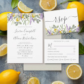 ボホレモン&ラベンダーリーフ結婚式招待状 招待状