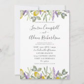 ボホレモン&ラベンダーリーフ結婚式招待状 招待状 (正面)