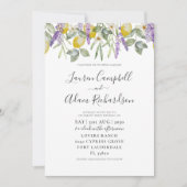 ボホレモン&ラベンダーリーフ結婚式招待状 招待状 (正面)