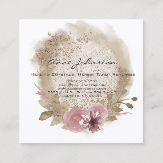 ボホレースフローラスクエア名刺 スクエア名刺 (裏面)