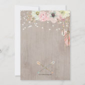 ボホレースライト&トリバルフェザーブライダルシャワー 招待状 (裏面)