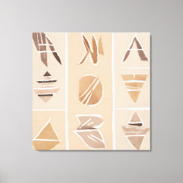 ボホロックアルファベットボタニカルアートスタイル モダン キャンバスプリント