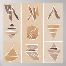 ボホロックアルファベットボタニカルアートスタイル モダン