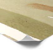 ボホロックアルファベットボタニカルアートスタイル モダン ポスター (角)