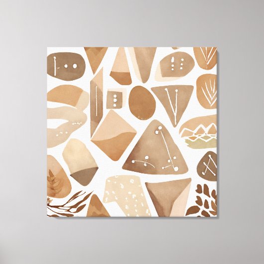 ボホロックリーフボタニカルアートシンプルスタイルモダン キャンバスプリント (正面)