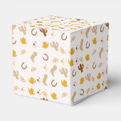 ボホロデオ誕生日女性のカーボーイレインボーパーティー フェイバーボックス (裏面サイド)