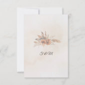 ボホロマンチックフローラエレガ素朴ントウェディング 出欠カード (裏面)