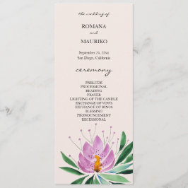 ボホロマンチック薄紫ロータスウォーターカラーアート プログラム