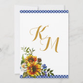 ボホロングホーンカウスカルフローラブライダルシャワー 招待状 (裏面)