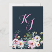 ボホロングホーンカウスカルフローラブライダルシャワー 招待状 (裏面)