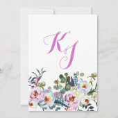 ボホロングホーンカウスカルフローラブライダルシャワー 招待状 (裏面)