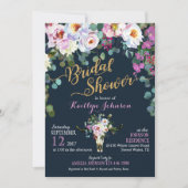 ボホロングホーンカウスカルフローラブライダルシャワー 招待状 (正面)