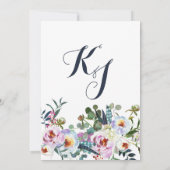 ボホロングホーン牛スカルフローラブライダルシャワー 招待状 (裏面)