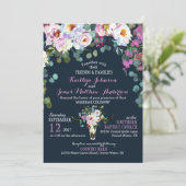 ボホロングホーン牛スカルフローラ結婚式招待状 招待状 (スタンド正面)