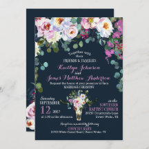 ボホロングホーン牛スカルフローラ結婚式招待状