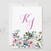 ボホロングホーン牛スカルフローラ結婚式招待状 招待状 (裏面)