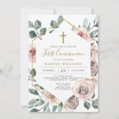 ボホローズ ファーストコミュニオン 招待状 (正面)