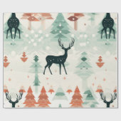 ボホワイルドフォレストディアー ラッピングペーパー (フラット)
