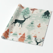 ボホワイルドフォレストディアー ラッピングペーパー (アンロールド)