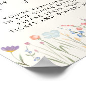 ボホワイルドフラワーおむつラッフルドロップオフベビーシャワー ポスター (角)