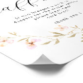 ボホワイルドフラワーおむつラッフルベビシャワーポスター ポスター (角)