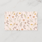 ボホワイルドフラワーおむつラッフルベビーシャワー エンクロージャーカード (裏面)