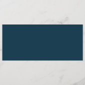 ボホワイルドフラワーのネイビー結婚ブルー メニュー (裏面)