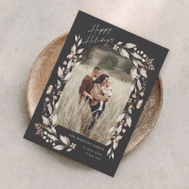 ボホワイルドフラワーアーチフォトクリスマスホリデー