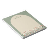 ボホワイルドフラワーアーチ縁どフローラ ノートパッド (アングル)