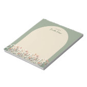 ボホワイルドフラワーアーチ縁どフローラ ノートパッド (回転)