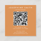 ボホワイルドフラワーイニシャルJ QRコード スクエア名刺 (裏面)