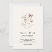 ボホワイルドフラワーウィスパーズ結婚式招待状 招待状 (正面)