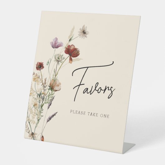 ボホワイルドフラワーウィブライドブライダルシャワー 台座サイン (正面)