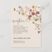 ボホワイルドフラワーウェディングレセプションカード エンクロージャーカード (正面)