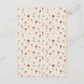 ボホワイルドフラワーウェディングレセプションカード エンクロージャーカード (裏面)