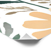 ボホワイルドフラワーウォータカラーフローラパステル ポスター (コーナー)