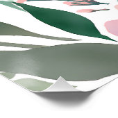 ボホワイルドフラワーウォータカラーフローラパステル ポスター (コーナー)