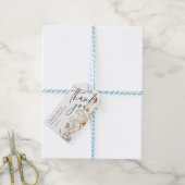 ボホワイルドフラワーウォータカラーミニマルブライダルシャワー ギフトタグ (より糸付き)