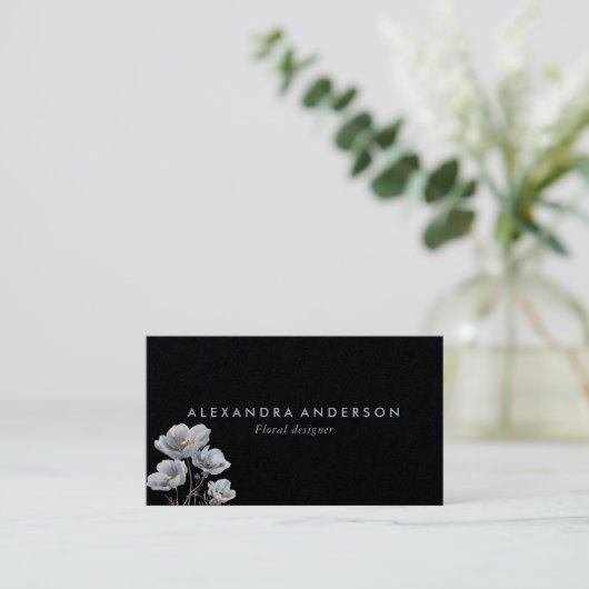 ボホワイルドフラワーウォータカラー 名刺 (スタンド正面)