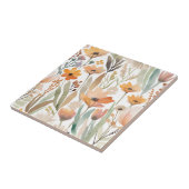 ボホワイルドフラワーウォーターカラーフローラパステルアクセント タイル (側面)