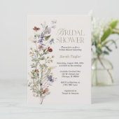 ボホワイルドフラワーウォーターブライダルシャワー 招待状 (スタンド正面)