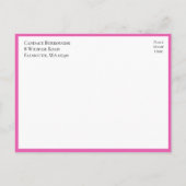 ボホワイルドフラワーウォーター色フローラ婚約パーティ インビテーションポストカード (裏面)