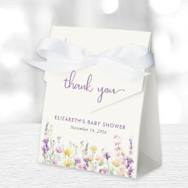 ボホワイルドフラワーウォーター色ベビーガールシャワー フェイバーボックス