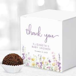 ボホワイルドフラワーウォーター色ベビーガールシャワー フェイバーボックス
