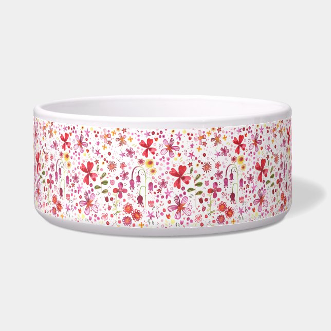 ボホワイルドフラワーウォーター色 ボウル (正面)