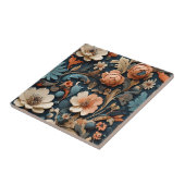 ボホワイルドフラワーエレガントシームレスパターン タイル (側面)