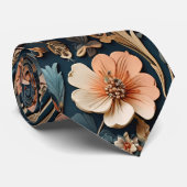 ボホワイルドフラワーエレガントシームレスパターン ネクタイ (ロール)